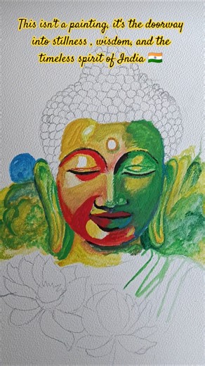 The buddha_ the symbol of peace and inner awakening 🪷#art #shortsfeed #painting #india #uae #zentora