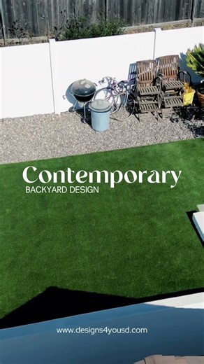 Backyard Retaining Wall & Stairs with New Usable Space with Turf