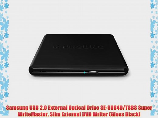 Samsung USB 2.0 External Optical Drive SE-S084D/TSBS Super WriteMaster Slim External DVD Writer