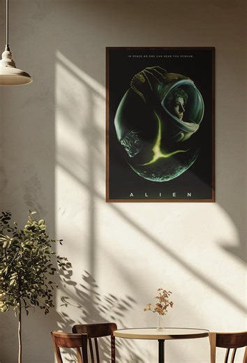 Alien 1979 Movie Poster | Sci Fi Horror Wall Art | Retro Space Film Print | Xenomorph Decor | Dark Cinematic Apartment Art - Etsy