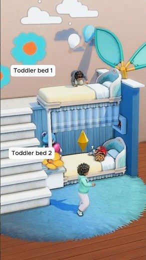 The sims 4 KIDS bed ideas (bedroom ideas) #sims4ideas #sims4bedroom