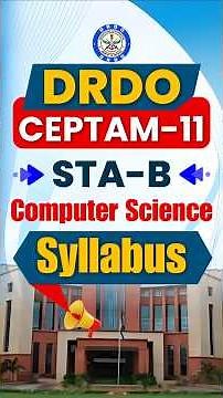DRDO CEPTAM-11 STA-B Computer Science Syllabus 2025| DRDO Computer Science Syllabus Complete Details