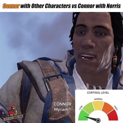Connor with Other Characters vs Connor with Norris #assassinscreediii #assassinscreed #gaming