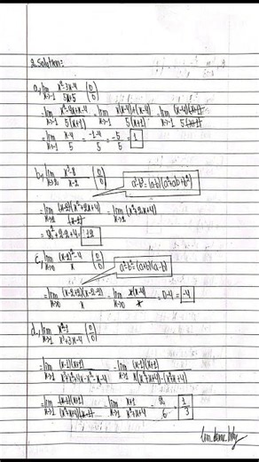 Solutions to 10 limit problems