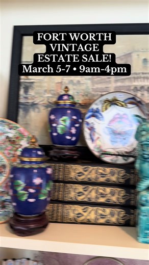 Unbelievable packed antique lover’s dream in SW Fort Worth, March 5-7th! Stay tuned for the address, Thursday at 7am! A true treasure hunt that will wow you! Elegant antiques, primitives, vintage all wrapped in one amazing estate. Vintage Christmas galore including tree toppers, Santas, reindeer, ornaments, and more. Vintage Halloween including paper mace Jack O' Lanterns, to tin noise makers, vintage turkeys, and more. Vintage Easter with lots of paper mache rabbits, milk glass eggs, etc. Lots 