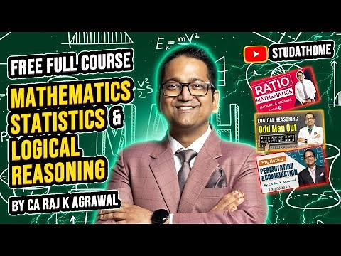 Free Quantitative Aptitude Full Course for CA Foundation | Maths, Statistics & Logical Reasoning