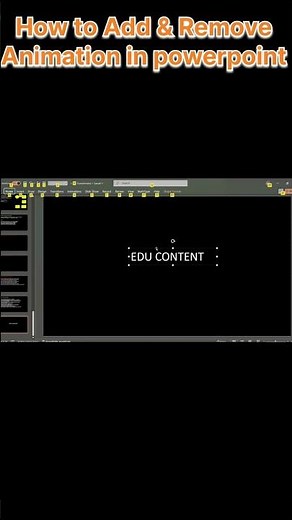 Add & Remove Animations in PowerPoint 🚀 | Easy Step-by-Step Tutorial #powerpoint #shorts #trending