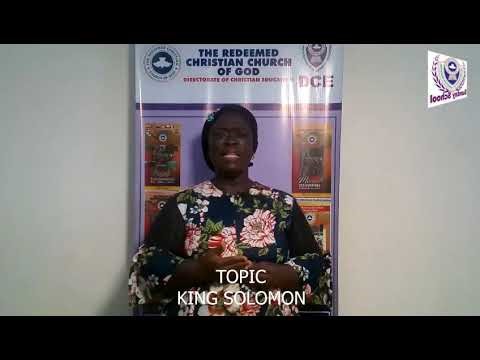 KING SOLOMON Sunday School Lesson 38 (2021/2022)