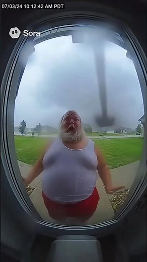 Ring Camera Catches Drenched Santa During Tornado