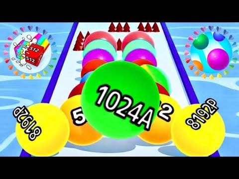 Bounce Merge 3D vs Ball Run 2048 vs Jelly Run 2048 (512B High Score) | MAX Gameplay! PRO Levels
