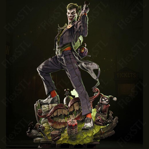 Joker Batman STL - 3D Printable Files (digital Download) - Etsy