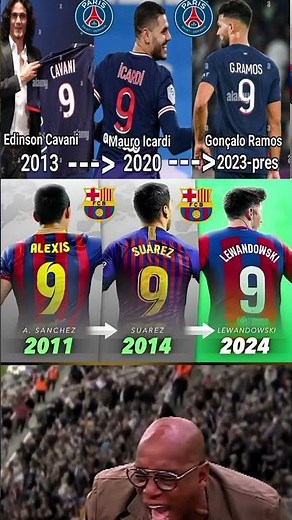 PSG vs Barcelona – Legendary Number 9 Shirt History ⚽🔥