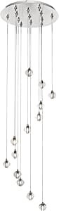 ET2 E24508-91PC Harmony 13-Light RapidJack Pendant and Canopy Multi-Light Pendant, Polished Chrome Finish, Bubble Glass, G4 LED Bulb, 4W Max., Dry Safety Rated, 3000K Color Temp., Low-Voltage Electronic Dimmer, Shade Material, 525 Rated Lumens