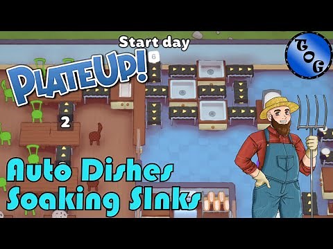 PlateUp! I Full Auto Dishes - Soaking Sinks! I Intermediate Automation I Tutorial