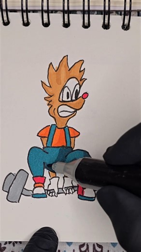 Small but Strong! 🏋️‍♂️🦊 | Art ASMR #shorts