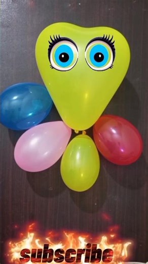 heart balloon popping 💚🌻 #ballon #satisfying #ytshorts