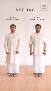 Styling our Men's Short Kurta & Long Kurta ✨🤌 . . . #rahosaadaa #pehnosaadaa #saadaa | Saadaa