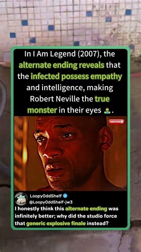The Alternate Ending That Changed Everything In I Am Legend! 🧟 #IAmLegend #WillSmith #MovieDetails