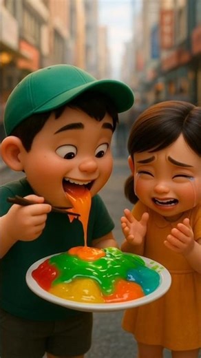 Cute Kids Make Alien Slime! 👽✨ | 3D Animation #shortvideo #youtubeshorts