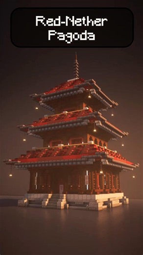 This Red Nether Pagoda Build Looks INSANE in Minecraft! 🏯🔥
