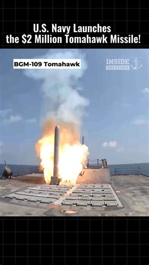 U.S. Navy Launches the $2 Million Tomahawk Missile! #militaryshorts
