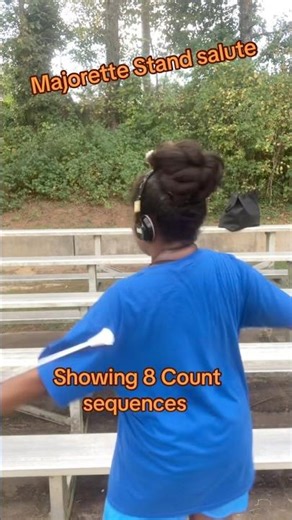 How to do stand routine #bts #bahawear #shortsfeed #majorette #practice #football #game #8count #2