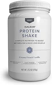 IsaLean Protein Shake - 24 g Protein - Supports Maintaining Healthy Weight & Lean Muscle - Meal Drink to Keep You Fuller Longer - Creamy French Vanilla, 28.6 Ounce (Pack of 1)