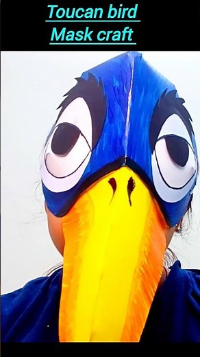 bird mask craft | toucan bird mask | paper mask craft #birdcraft #animalmask #crafts #maskmaking