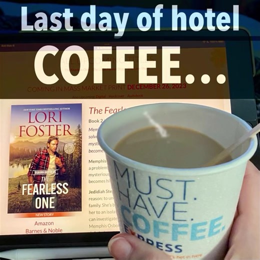 Last day of hotel #coffee in Pigeon Forge. 🗻💙 We’ll be heading home later today and I can’t wait to see the cats, to sleep In my own bed, and to wake up tomorrow with my regular coffee. ☕️😊☕️ It’s been loads of fun!! I’ll share photos as soon as I can. 🥰 How’s your Saturday looking? | Lori Foster