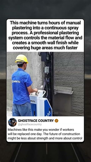 THE PLASTERING MACHINE THAT REPLACES HOURS OF WORK
