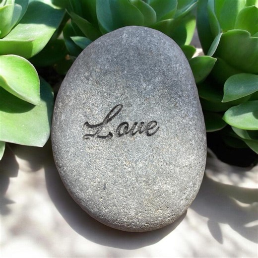 6" Custom Engraved Stone (single Sided Only) - Etsy