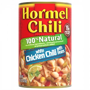 HORMEL 100% Natural White Chicken Chili with Beans, No Artificial Ingredients, Shelf-Stable, 15 oz Steel Can