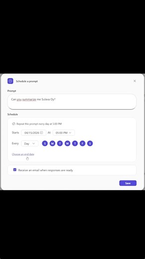 Unlimited Scheduled Prompts in Copilot Chat!