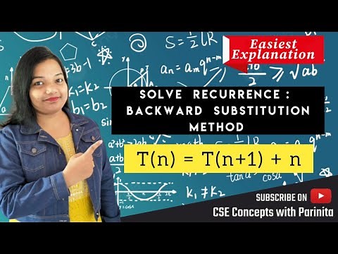Solve Recurrence Relation using Backward Substitution Method | T(n) = T(n+1) + n | DAA | Mathematics