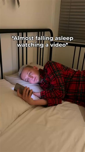 Almost falling asleep while watching a video 😴📱 #SleepyVibes #CozyMoments | Agathe Leslee