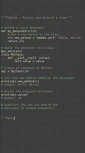 class decorator example #python #showcase