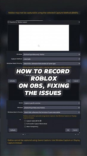 Fix Roblox Black/White Screen in OBS (Easy Fix)