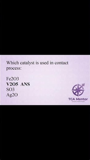 Which catalyst is used in contact process