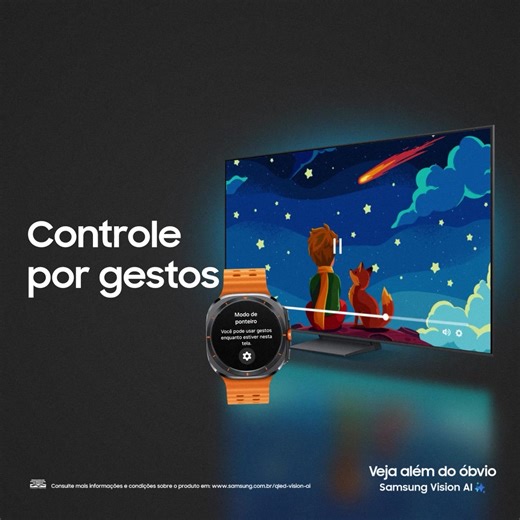 3K views | Veja além do óbvio com Samsung Vision AI com comando por gestos. Comande sua TV sem controle remoto. | Samsung | Facebook