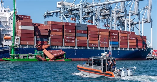 Up to 30 containers submerged in Port of Long Beach