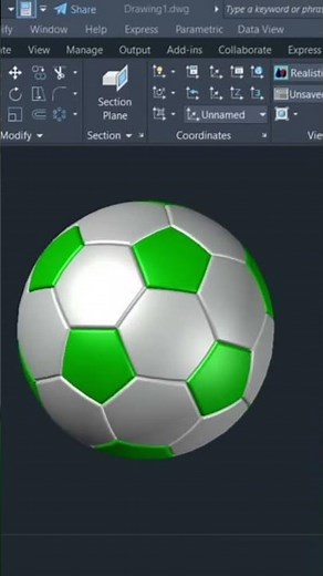 AutoCAD3DTutorial: #Shorts #3DModeling #soccerball