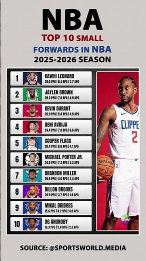 Top 10 Small Forwards In NBA (2025-2026 Season) #nba #basketball#nbamvp #nbahistory #basketballstats