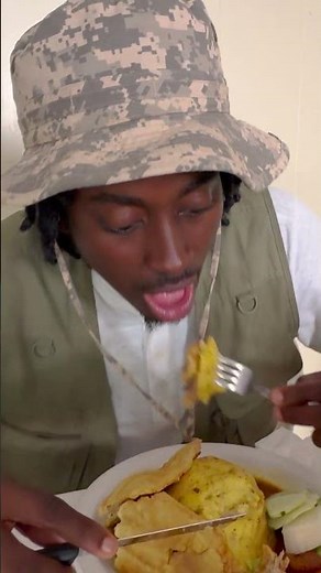 Bajan Caribbean Cuisine - Cou Cou and Flying Fish (Barbados National Dish)