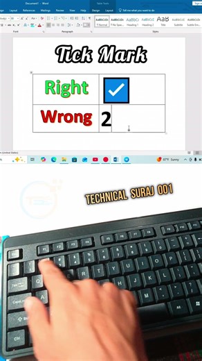 Type ✓ and ✗ in MS Word in 2 seconds?! 🤯 (No copy-paste!) #office #word #document