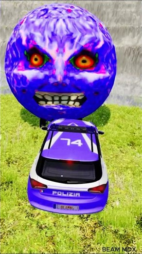 Police Cars vs Giant Lava Pit 😱 BeamNG drive #303 #beamng #beamngdrive #viral #short #shorts