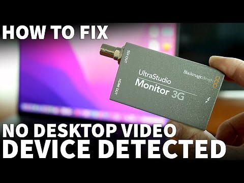Black Magic Ultra Studio Monitor 3G Setup - No Desktop Video Device Detected Error Premiere Pro Fix