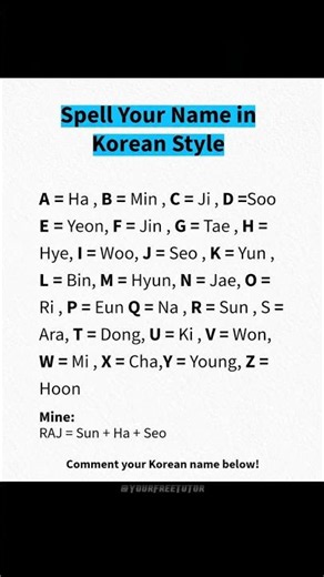 Spell Your Name in Korean 🇰🇷 | Find Your Korean-Style Name!