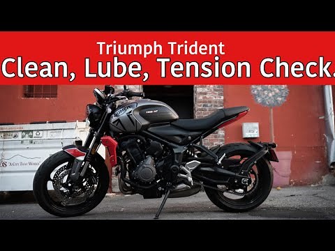 Motorcycle Chain Maintenance (How to Clean, Lube, and Check the Tension on Triumph Trident 660)