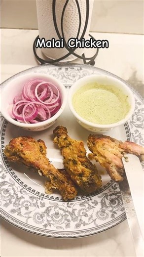 Malai Chicken 🍗 party starter easy recipe #chicken #party #shorts #viral #trending #youtubeshorts