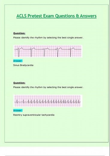 ACLS Pretest Exam Questions & Answers Latest 2024 2025